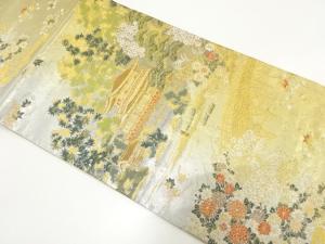 未使用品　金閣寺模様織り出し　袋帯